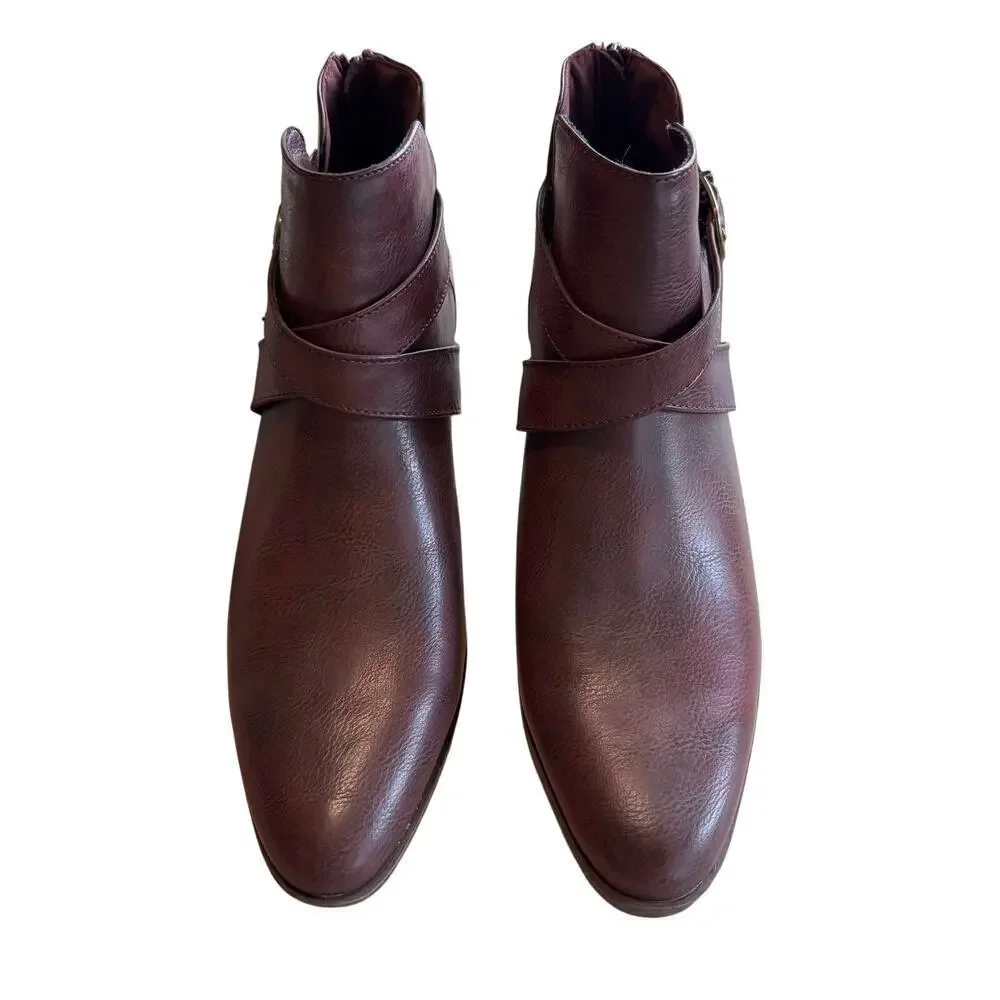 Frye And Co Pembrooke Redwood Womens 9 Boots Brown Ankle Booties Shoes